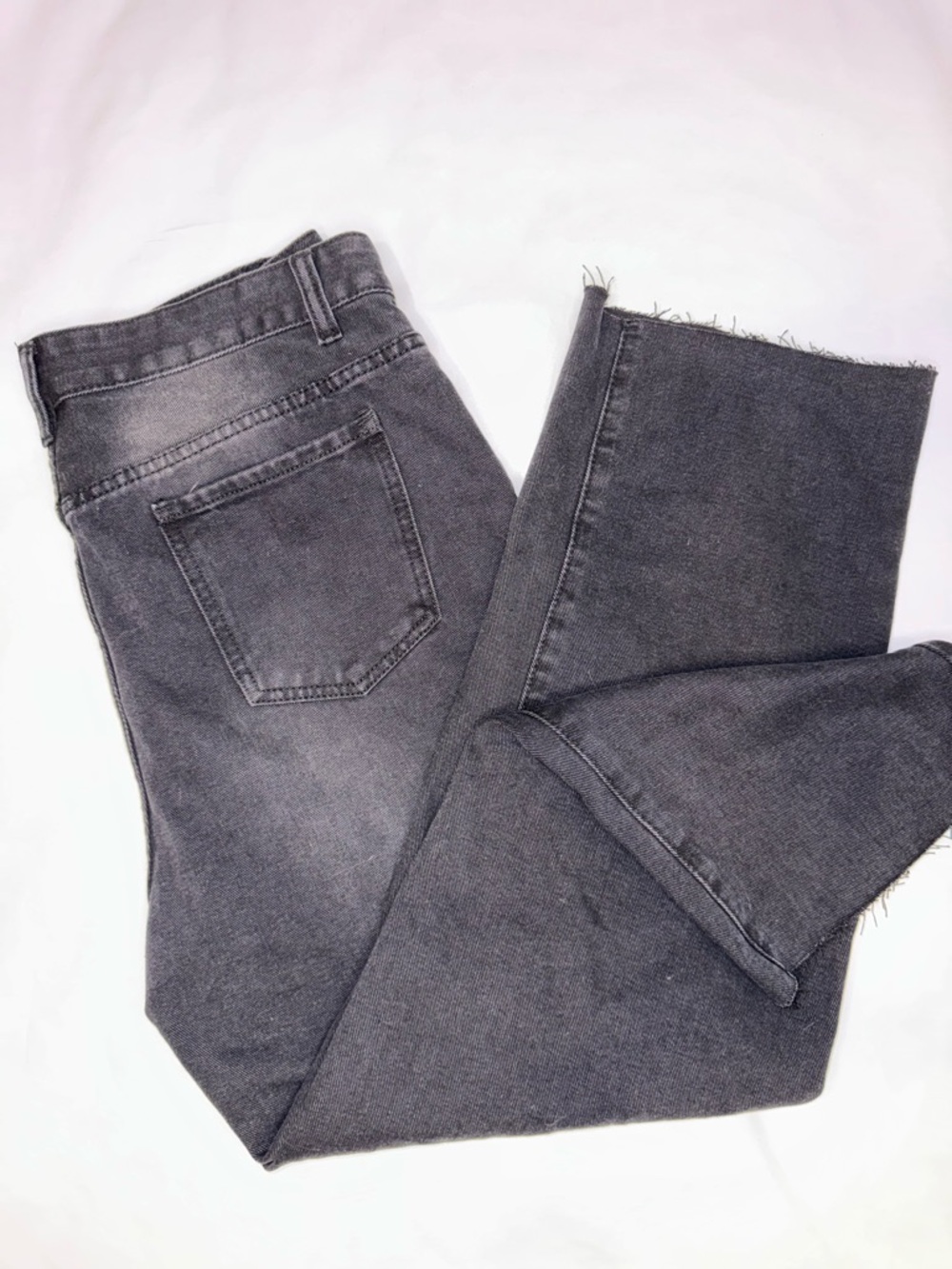 SHEIN Black Denim Distressed Jeans Size L (more like M)